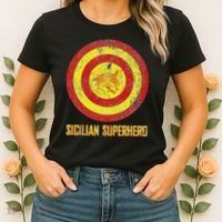 Sicilian Pride Sicilia Flag Super Hero Women's T-Shirt thumb 2
