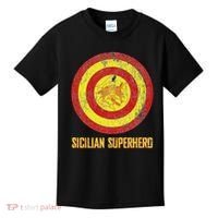Sicilian Pride Sicilia Flag Super Hero Kids T-Shirt thumb 0