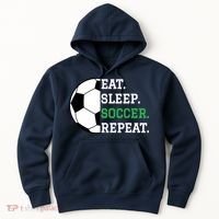Soccer Player Soccer Lover Eat Sleep Soccer Repeat Hoodie thumb 0
