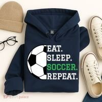 Soccer Player Soccer Lover Eat Sleep Soccer Repeat Hoodie thumb 4