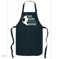 Soccer Player Soccer Lover Eat Sleep Soccer Repeat Apron thumb 0