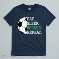 Soccer Player Soccer Lover Eat Sleep Soccer Repeat T-Shirt thumb 5