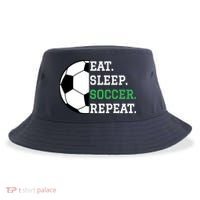 Soccer Player Soccer Lover Eat Sleep Soccer Repeat Sustainable Bucket Hat thumb 0