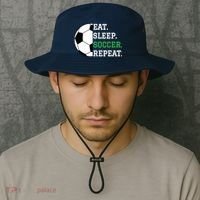 Soccer Player Soccer Lover Eat Sleep Soccer Repeat Bucket Hat thumb 2