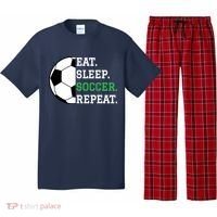 Soccer Player Soccer Lover Eat Sleep Soccer Repeat Pajama Set thumb 0