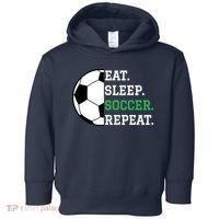 Soccer Player Soccer Lover Eat Sleep Soccer Repeat Toddler Hoodie thumb 0