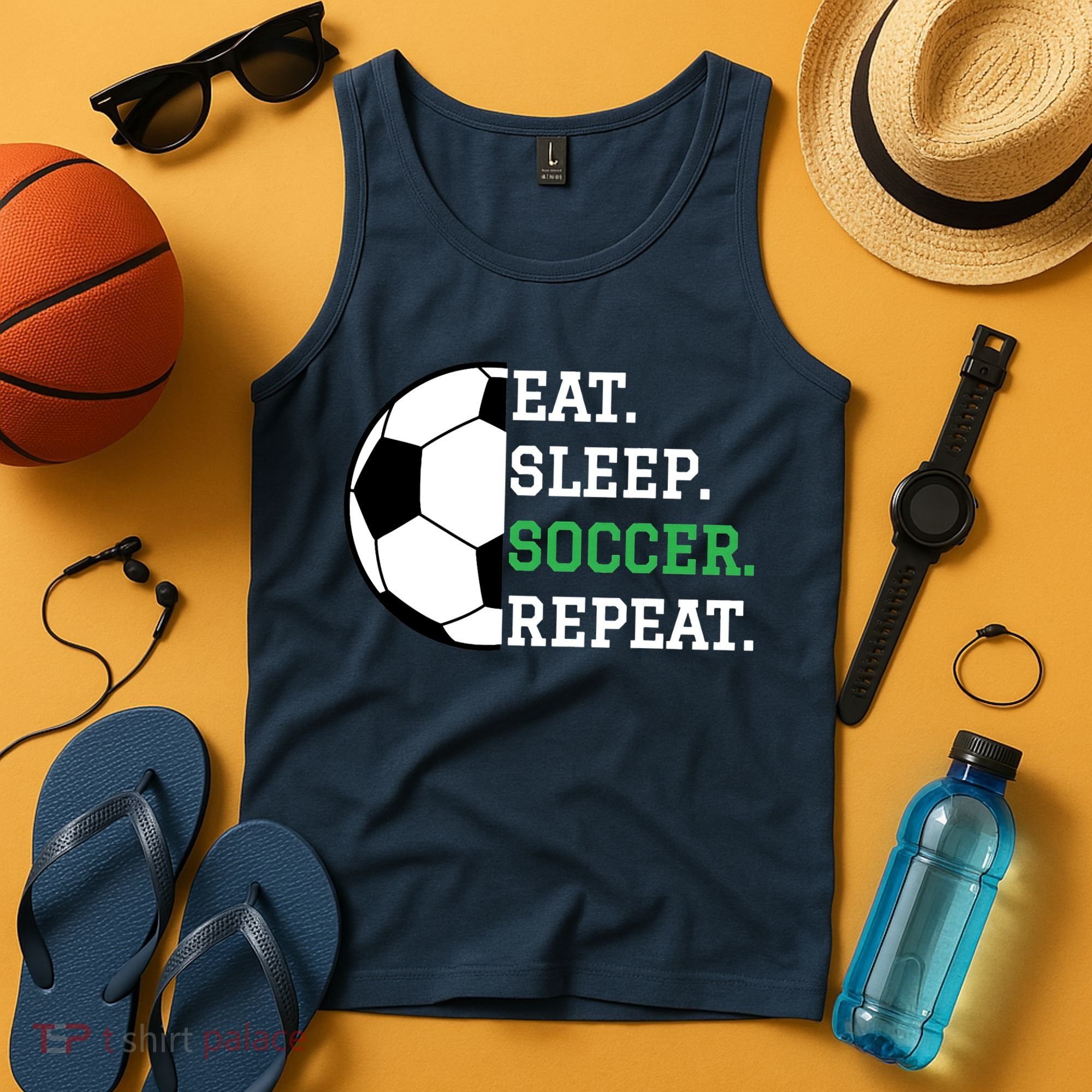 Soccer Player Soccer Lover Eat Sleep Soccer Repeat Tank Top