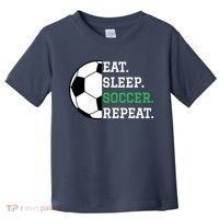Soccer Player Soccer Lover Eat Sleep Soccer Repeat Toddler T-Shirt thumb 0