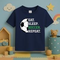 Soccer Player Soccer Lover Eat Sleep Soccer Repeat Toddler T-Shirt thumb 3