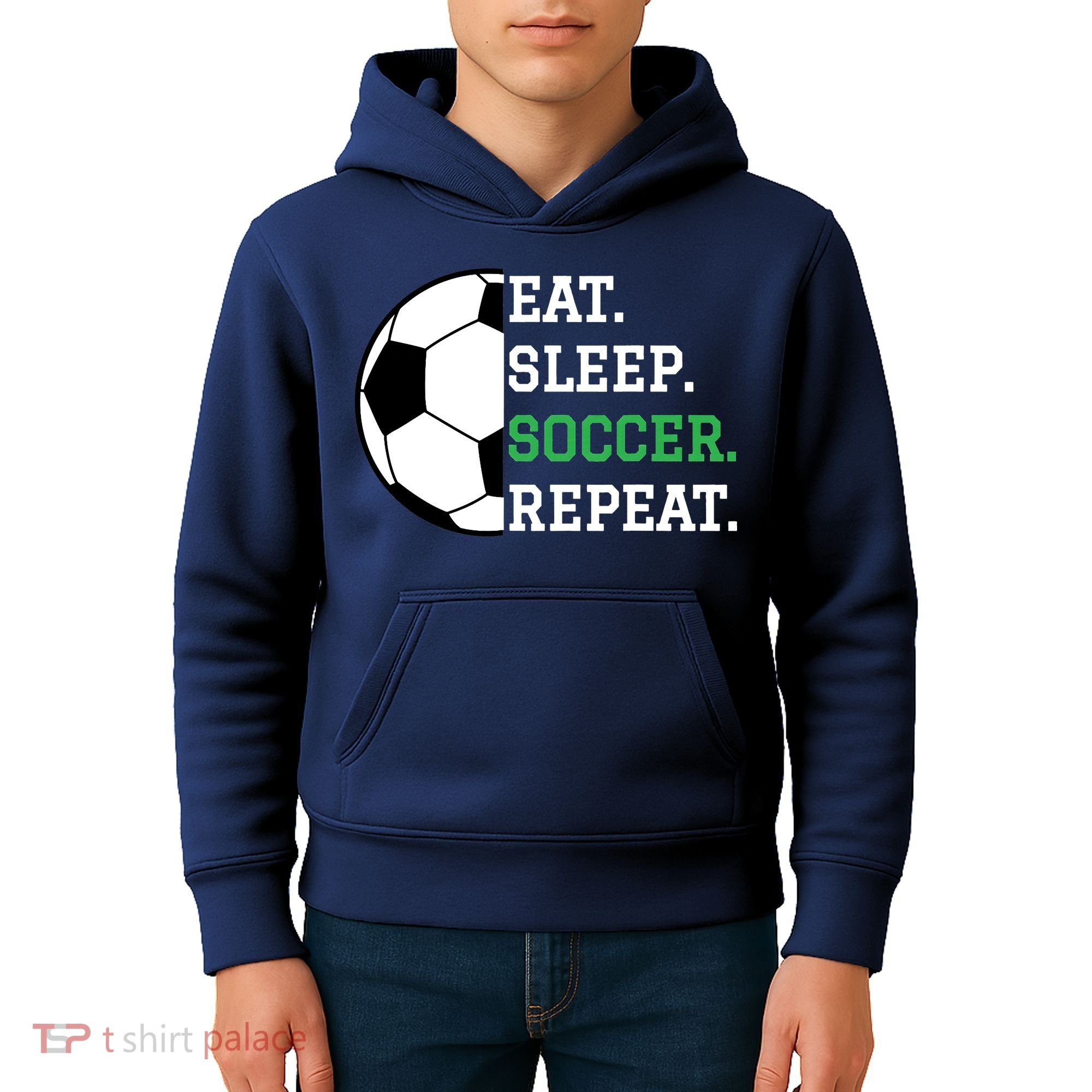 Soccer Player Soccer Lover Eat Sleep Soccer Repeat Kids Hoodie