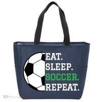 Soccer Player Soccer Lover Eat Sleep Soccer Repeat Tote Bag thumb 0