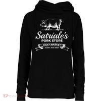 Satriales Pork Store Kearny New Jersey Womens Funnel Neck Pullover Hood thumb 0