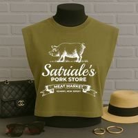 Satriales Pork Store Kearny New Jersey Garment-Dyed Women's Muscle Tee thumb 3