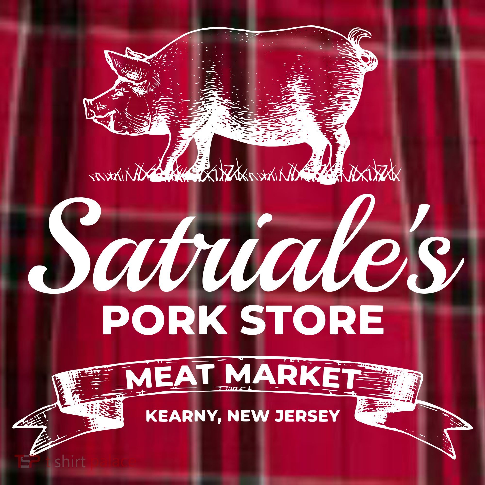 Satriales Pork Store Kearny New Jersey Women's Flannel Plaid Pajama Pants
