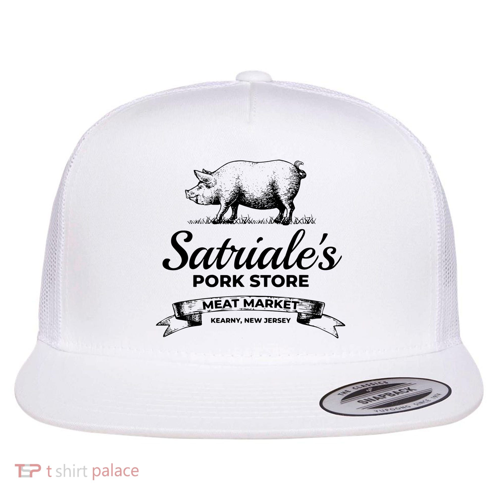 Satriales Pork Store Kearny New Jersey Flat Bill Trucker Hat