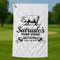 Satriales Pork Store Kearny New Jersey Golf Towel thumb 1