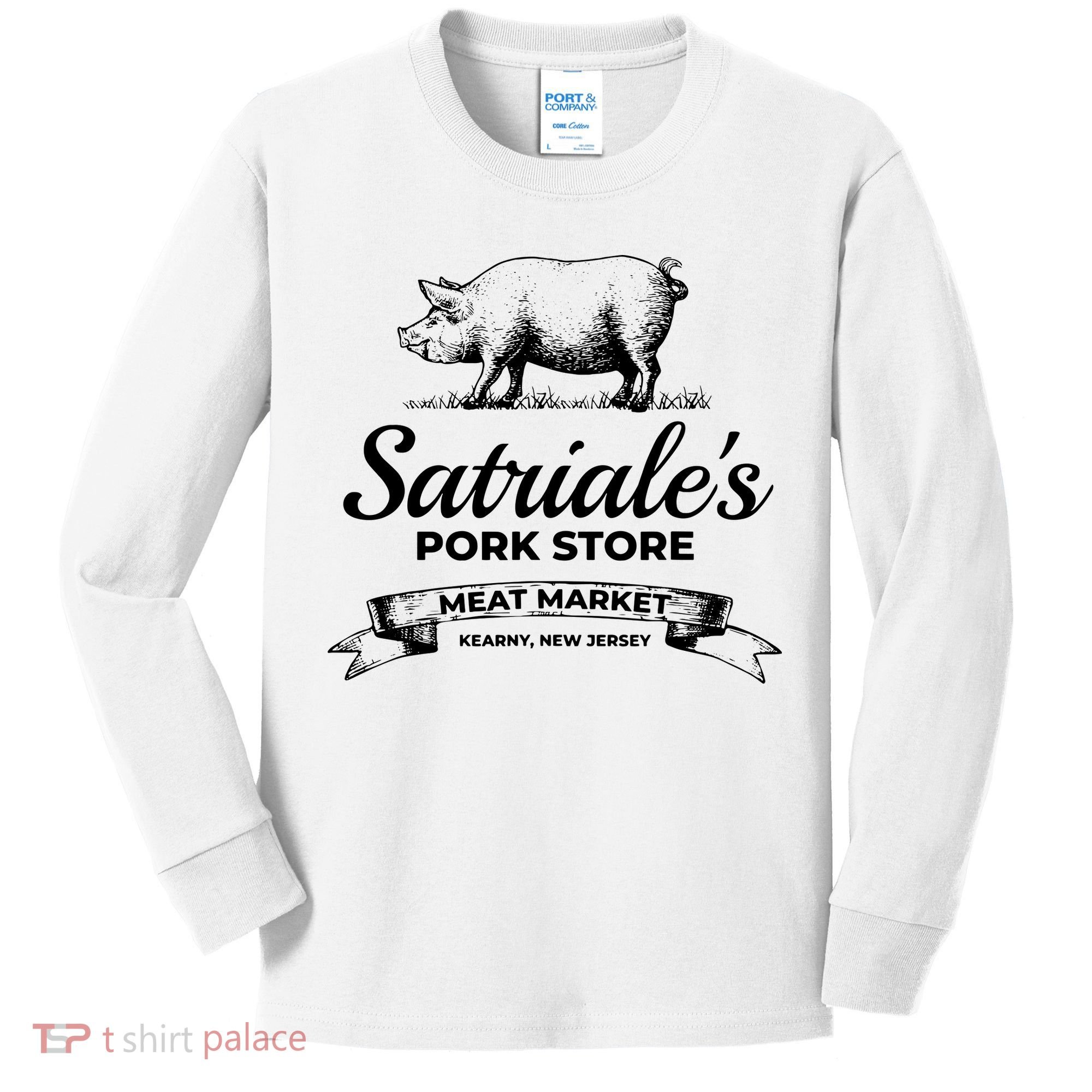 Satriales Pork Store Kearny New Jersey Kids Long Sleeve Shirt
