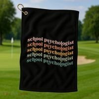 School Psychologist School Psychology School Psych Lpc Gift Golf Towel thumb 1