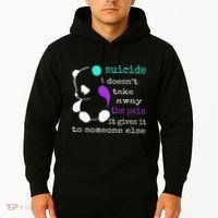 Suicide Pain Semicolon Gift Suicide Prevention Awareness Hoodie thumb 2