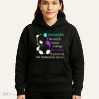 Suicide Pain Semicolon Gift Suicide Prevention Awareness Hoodie thumb 5