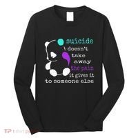 Suicide Pain Semicolon Gift Suicide Prevention Awareness Long Sleeve Shirt thumb 0