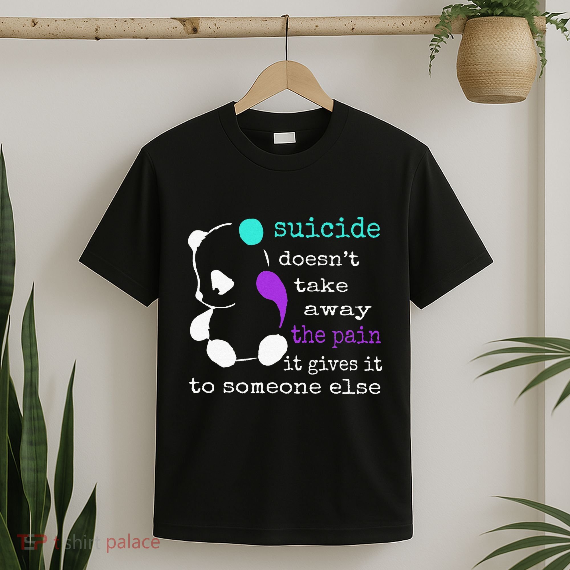 Suicide Pain Semicolon Gift Suicide Prevention Awareness T-Shirt