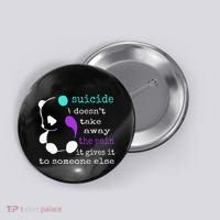 Suicide Pain Semicolon Gift Suicide Prevention Awareness Button thumb 0