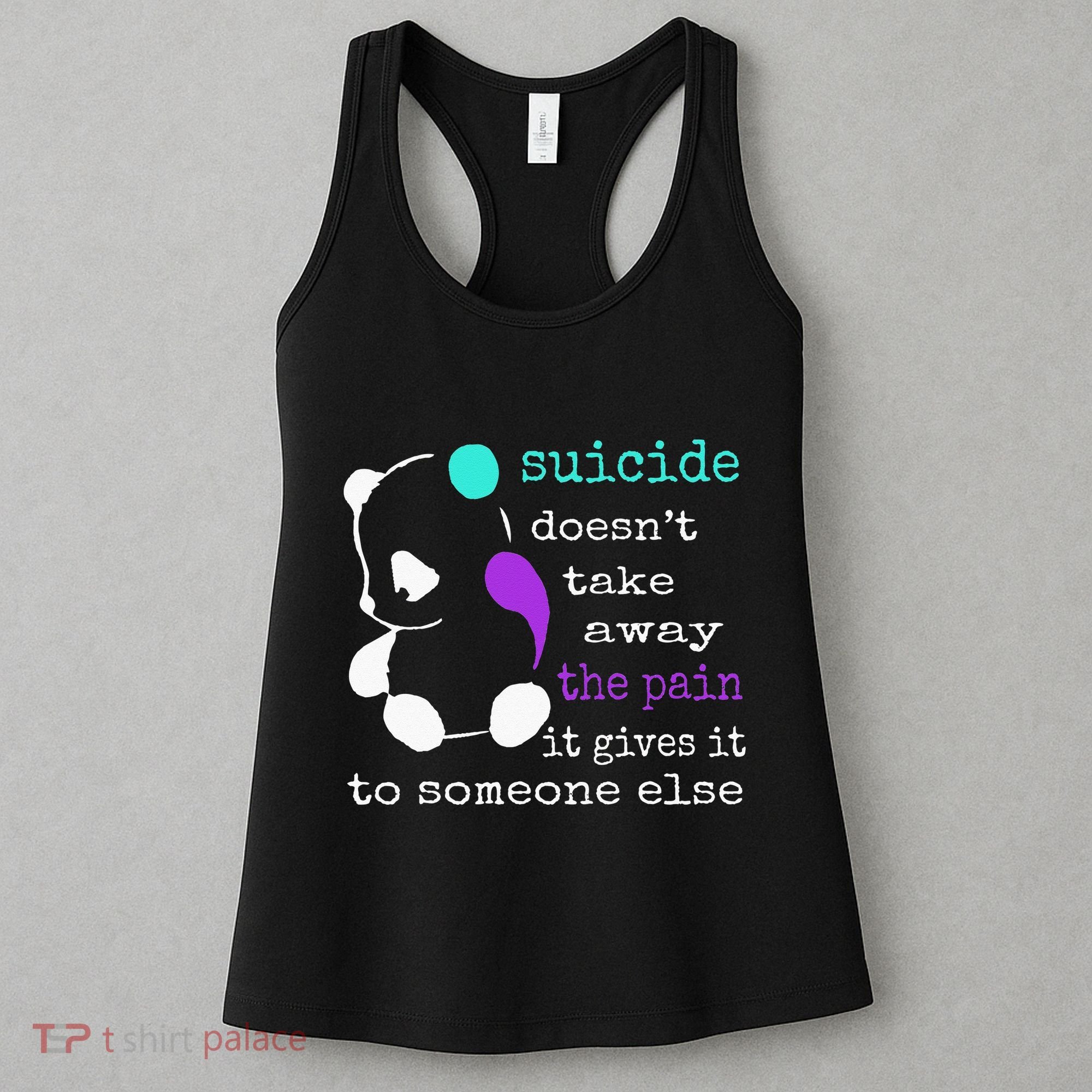 Suicide Pain Semicolon Gift Suicide Prevention Awareness Women's Tank Top