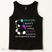 Suicide Pain Semicolon Gift Suicide Prevention Awareness Tank Top thumb 2
