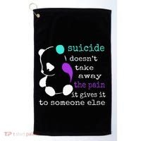 Suicide Pain Semicolon Gift Suicide Prevention Awareness Golf Towel thumb 0