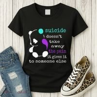 Suicide Pain Semicolon Gift Suicide Prevention Awareness Women's T-Shirt thumb 3