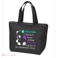 Suicide Pain Semicolon Gift Suicide Prevention Awareness Tote Bag thumb 3