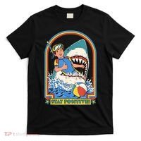 Stay Positive Shark Attack Funny Vintage Retro Comedy Gift T-Shirt thumb 0