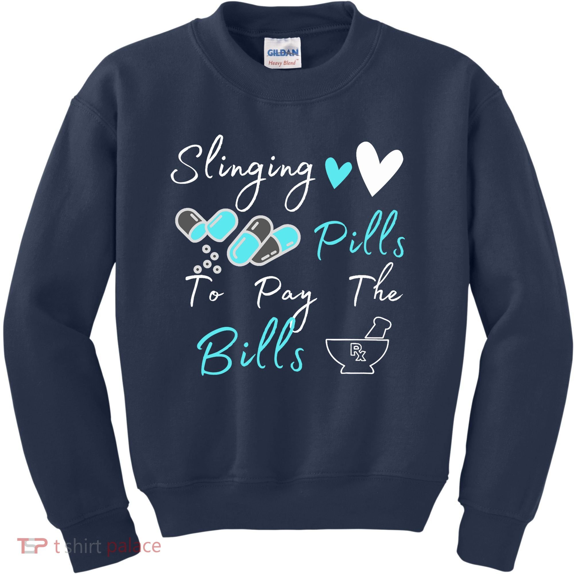 Slinging Pills To Pay The Bills Funny Pharmacist Pharmacy Kids Sweatshirt