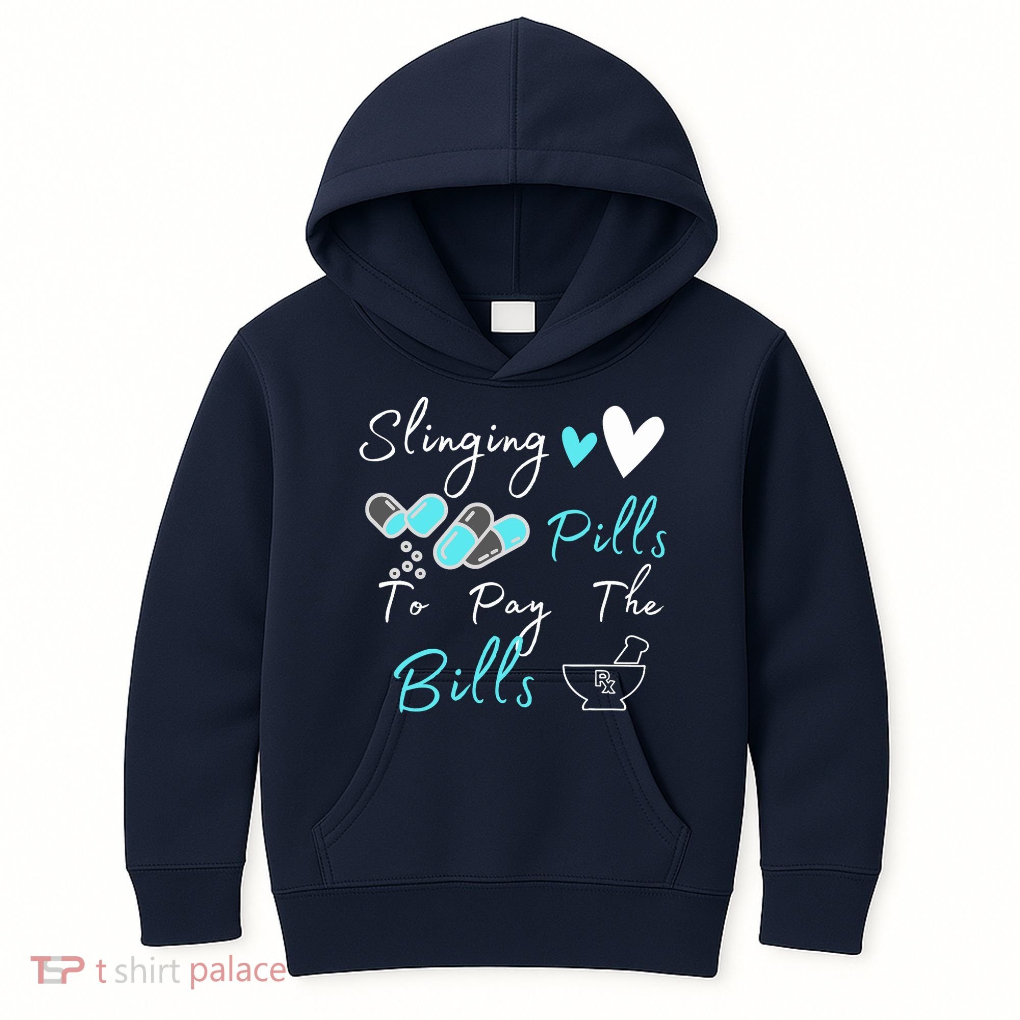 Slinging Pills To Pay The Bills Funny Pharmacist Pharmacy Kids Hoodie