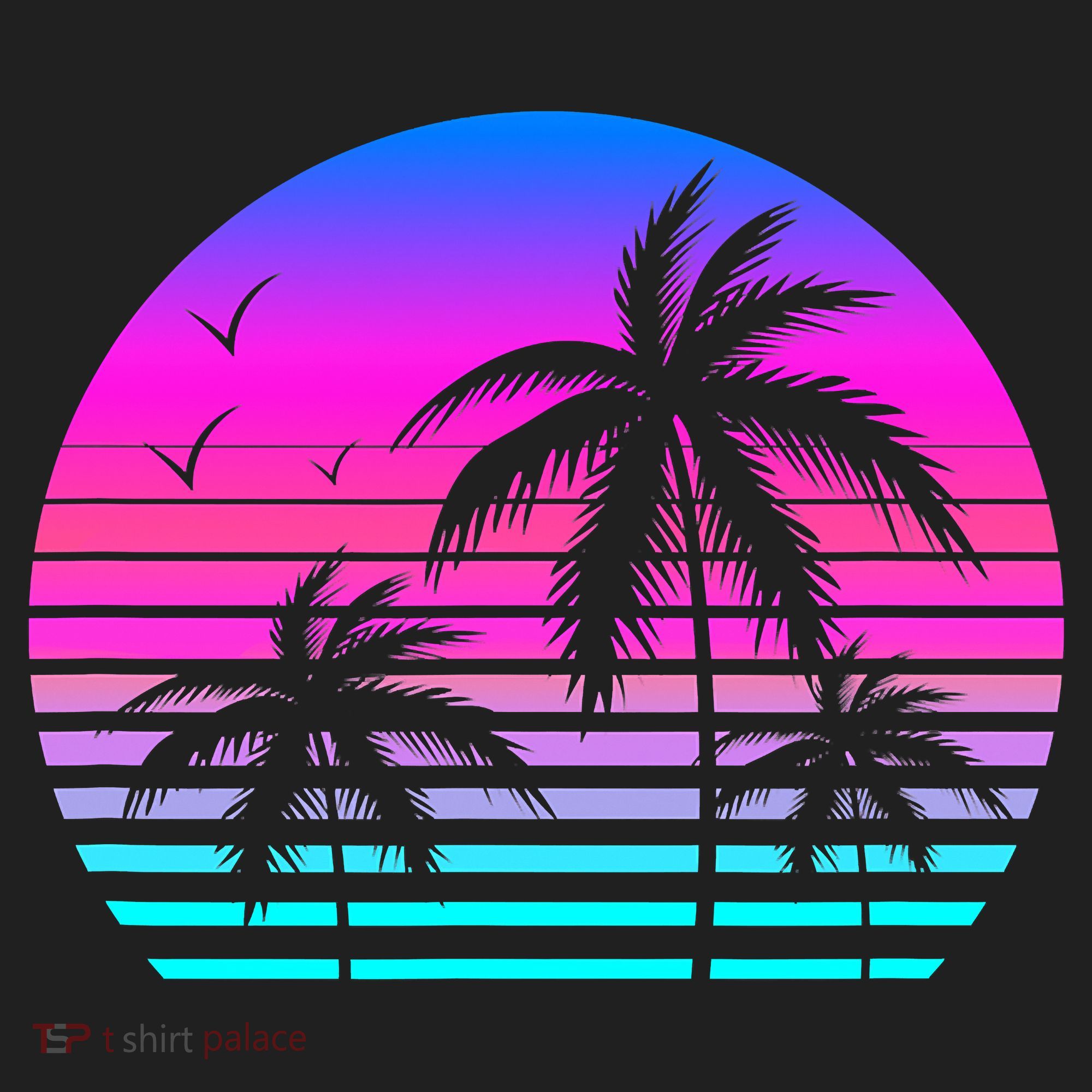 Sunset Palm Tree Cool Summer Vacation Style Vaporwave Tumbler