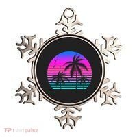 Sunset Palm Tree Cool Summer Vacation Style Vaporwave Ornament thumb 0