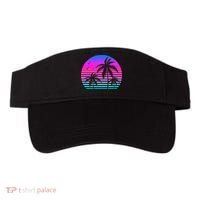 Sunset Palm Tree Cool Summer Vacation Style Vaporwave Visor thumb 0