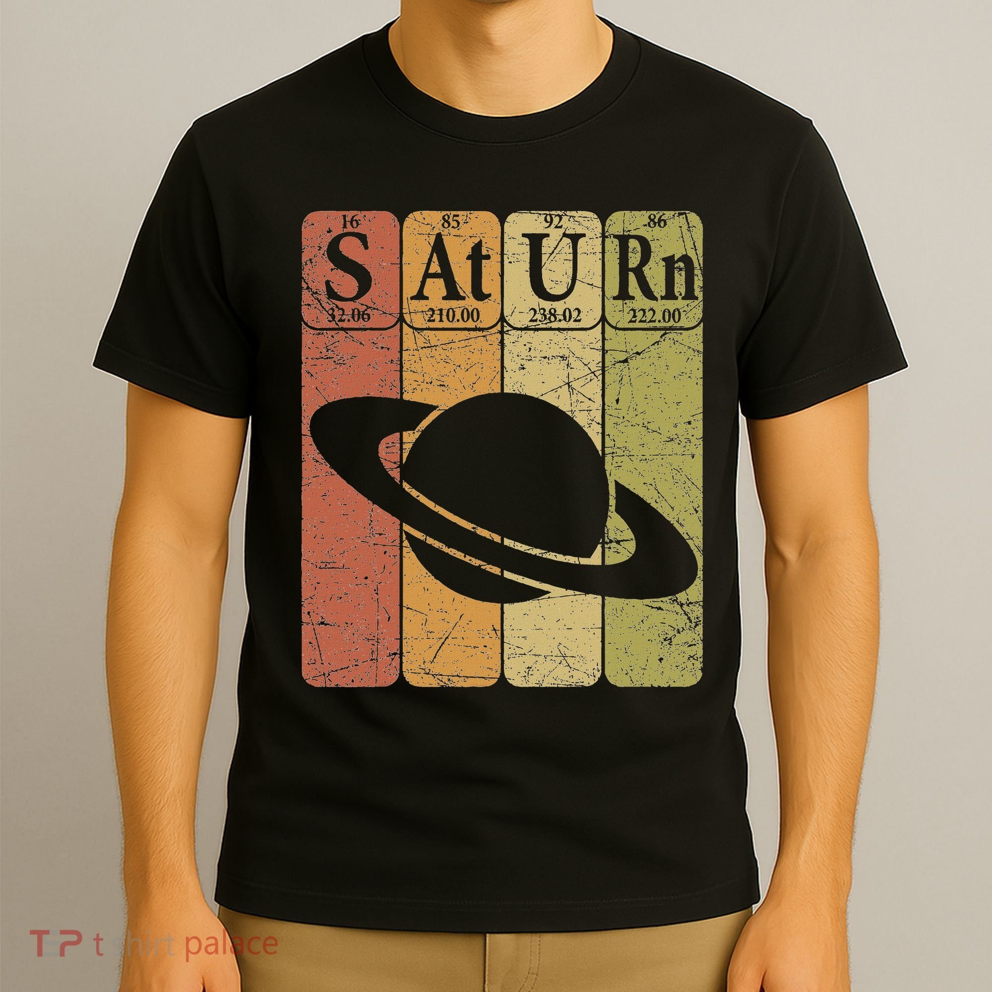 Saturn Periodic Table Elements Saturn Planet Space Nerd T-Shirt