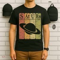 Saturn Periodic Table Elements Saturn Planet Space Nerd T-Shirt thumb 6