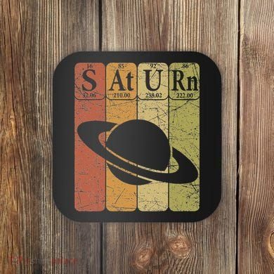 Saturn Periodic Table Elements Saturn Planet Space Nerd Coaster