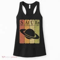 Saturn Periodic Table Elements Saturn Planet Space Nerd Women's Tank Top thumb 0