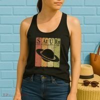 Saturn Periodic Table Elements Saturn Planet Space Nerd Women's Tank Top thumb 2
