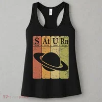 Saturn Periodic Table Elements Saturn Planet Space Nerd Women's Tank Top thumb 3