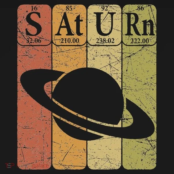 Saturn Periodic Table Elements Saturn Planet Space Nerd Women's Tank Top