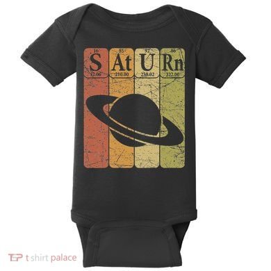 Saturn Periodic Table Elements Saturn Planet Space Nerd Baby Bodysuit