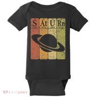 Saturn Periodic Table Elements Saturn Planet Space Nerd Baby Bodysuit thumb 0