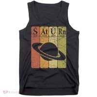 Saturn Periodic Table Elements Saturn Planet Space Nerd Tank Top thumb 0