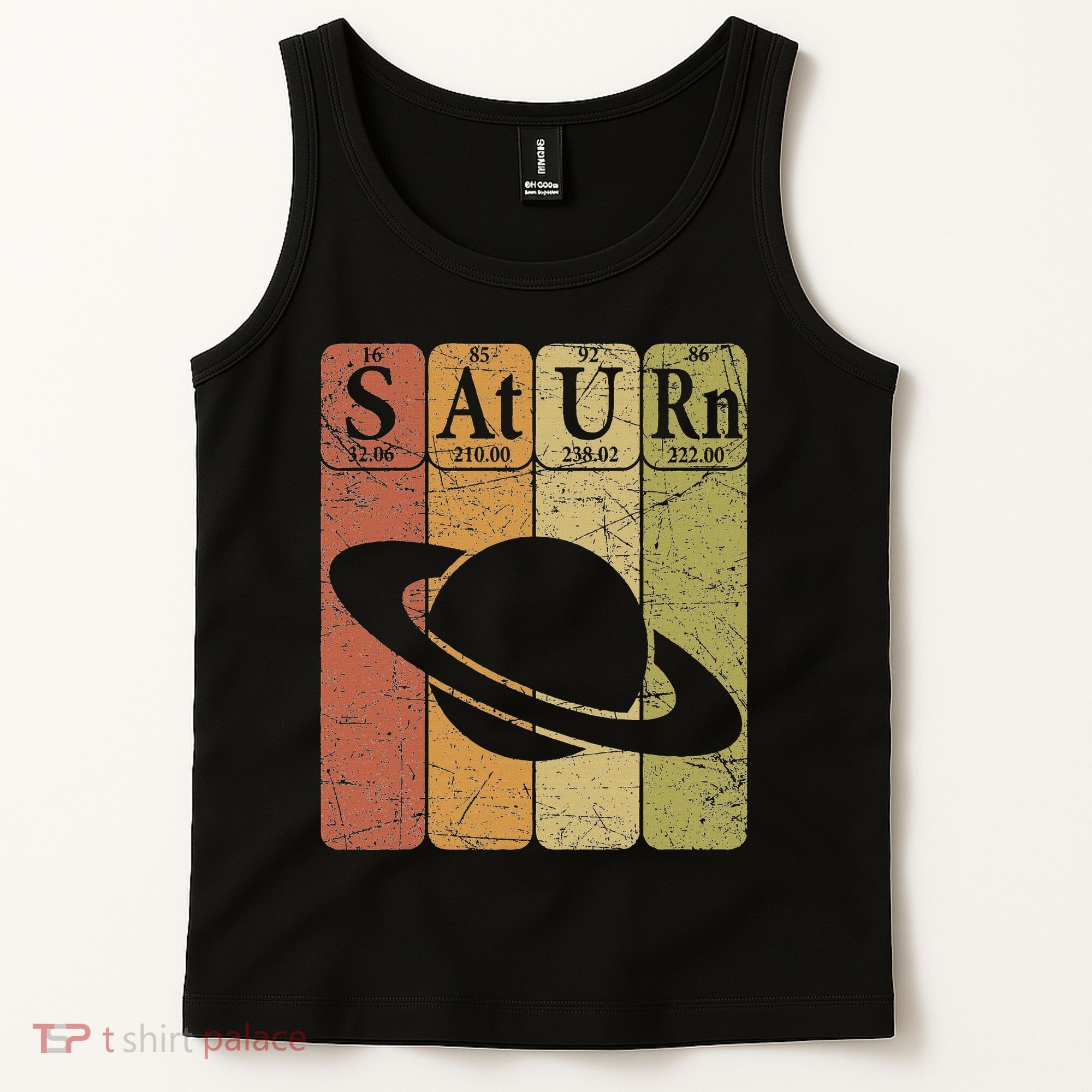 Saturn Periodic Table Elements Saturn Planet Space Nerd Tank Top