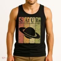 Saturn Periodic Table Elements Saturn Planet Space Nerd Tank Top thumb 3